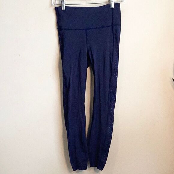 Lululemon Navy Blue Leggings 6 - Picture 1 of 7